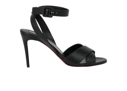 Christian Louboutin Mariza 85 Sandals, &pound;395, Shoes, Black, Leather, Front view