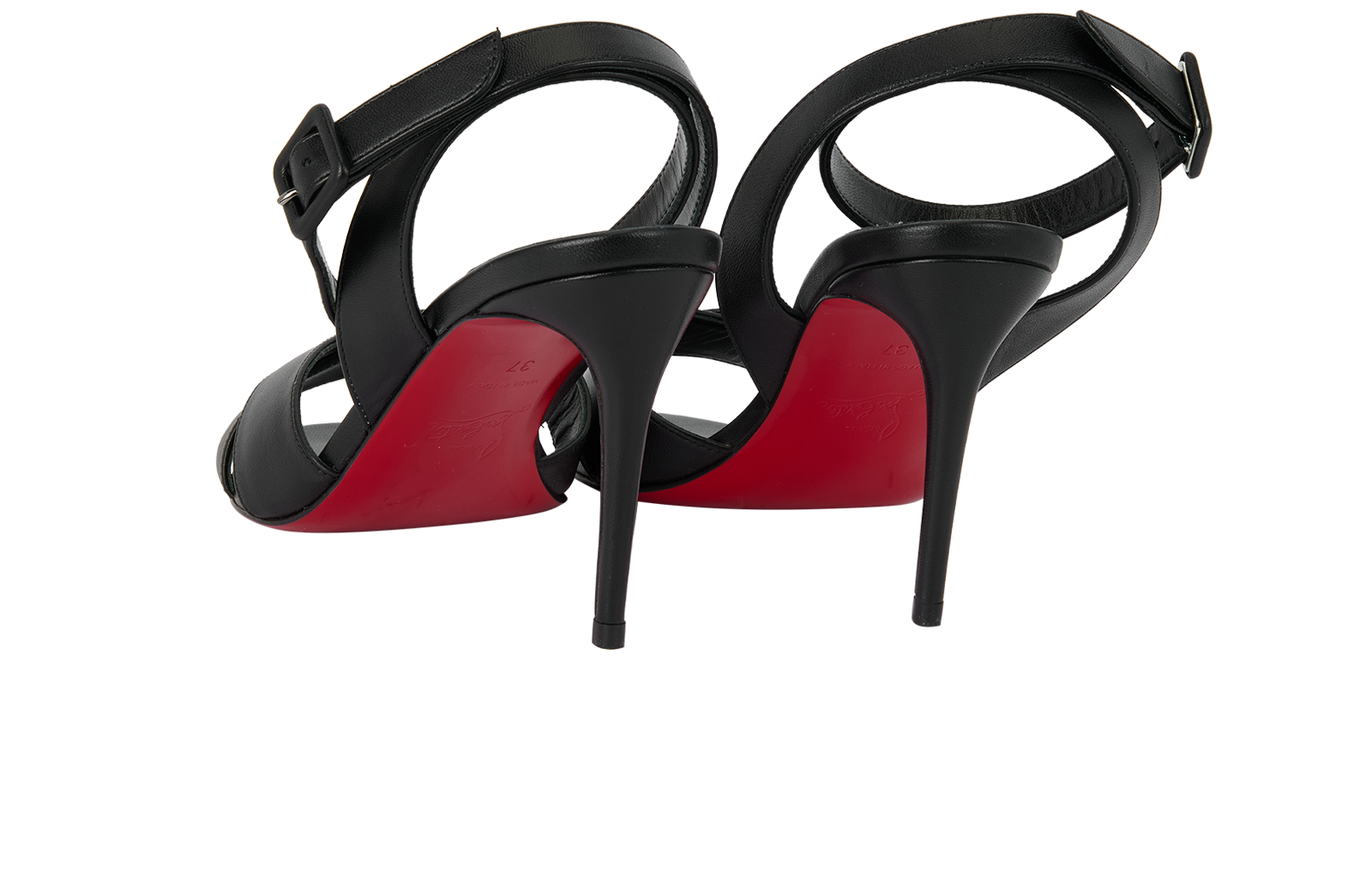Christian Louboutin Mariza 85 Sandals, &pound;395, Shoes, Black, Leather, Back view