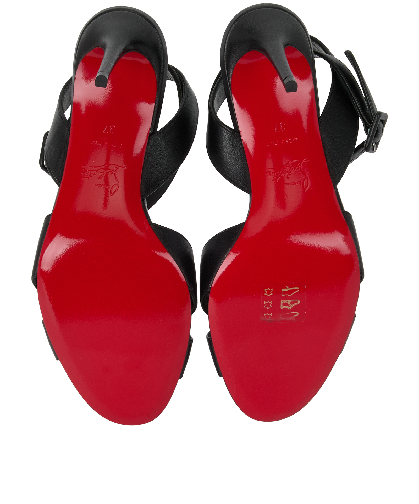 Christian Louboutin Mariza 85 Sandals, &pound;395, Shoes, Black, Leather, Top view