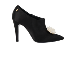 Chanel Bow Heels, Satin/Leather, Black, UK5, B/DB, 2*