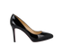 Christian Louboutin Pigalle Plato 100, &pound;350, Shoes, Black, Patent Leather, Front view