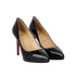 Christian Louboutin Pigalle Plato 100, &pound;350, Shoes, Black, Patent Leather, Side view