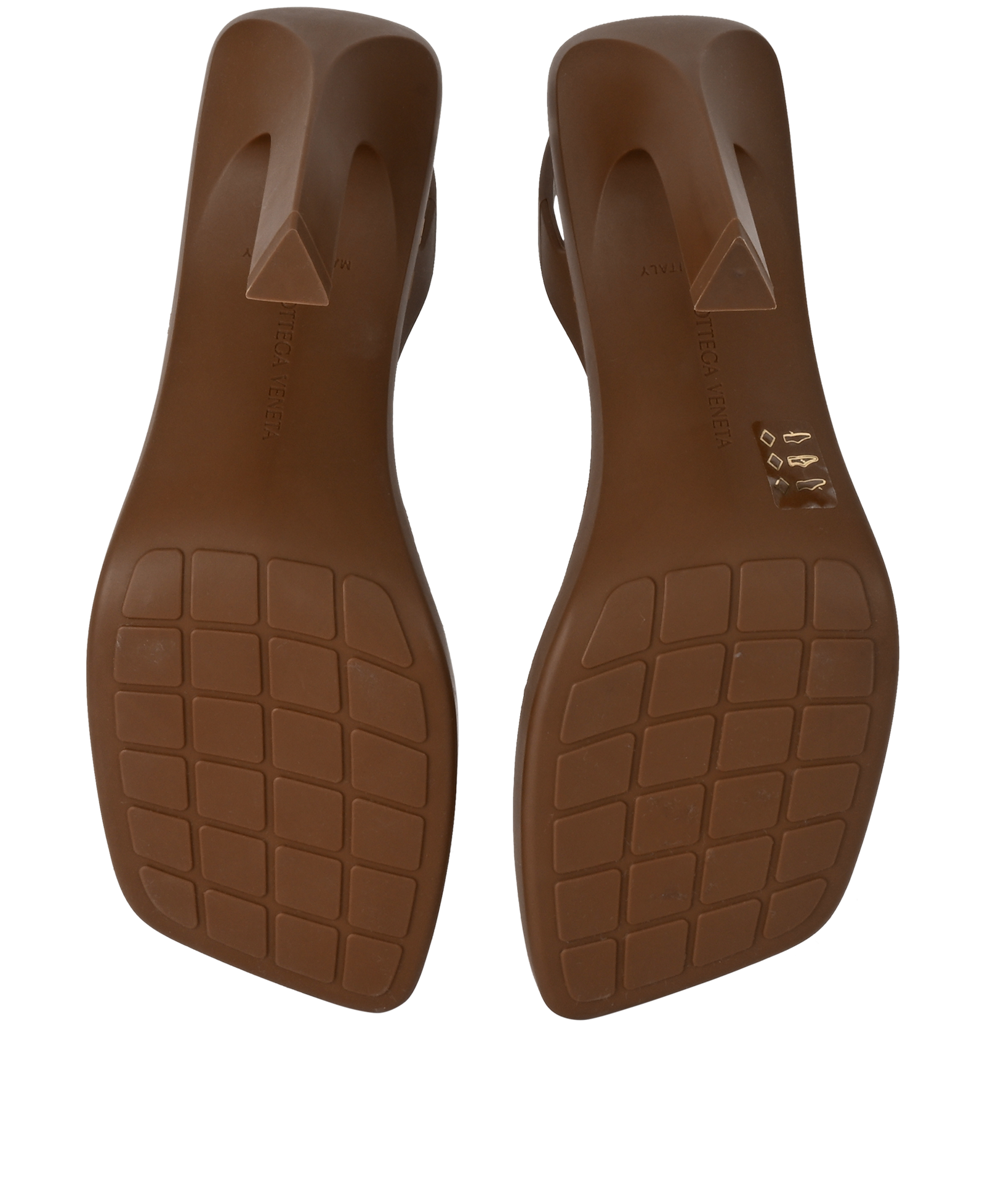 Bottega Veneta  Jimbo Sandal Heels, &pound;220, Shoes, Brown, Rubber, Top view