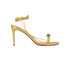 Christian Louboutin Just Un Fil Sandals, £310, Shoes, Gold, Leather, Front view