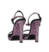 Saint Laurent Hall 105 Glitter Sandals, &pound;150, Shoes, Black/Pink, Leather, Back view