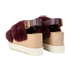 Stella McCartney Elyse Platform Sandals, &pound;195, Shoes, Burgundy, Faux Leather/Shearling, Back view