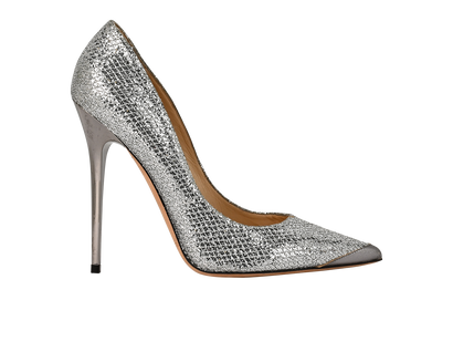 Jimmy Choo Anouk Pumps, &pound;290, Shoes, Silver, Leather, Front view