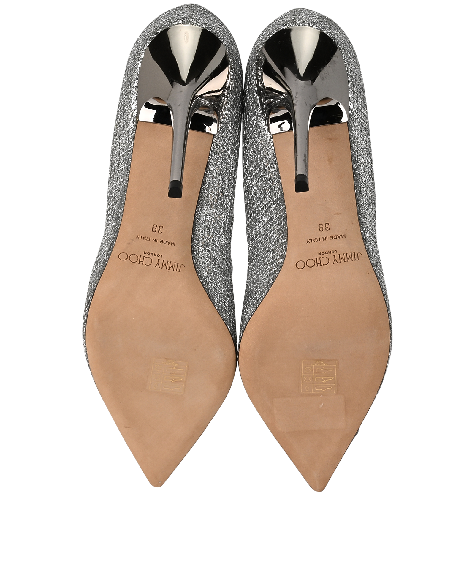 Jimmy Choo Anouk Pumps, &pound;290, Shoes, Silver, Leather, Top view