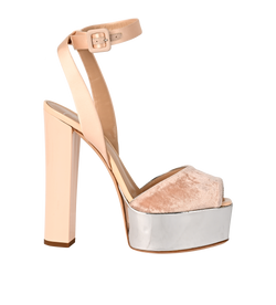 Giuseppe Zanotti Amelia Platform Sandals, Leather/Satin, Pink, UK5.5, 2*