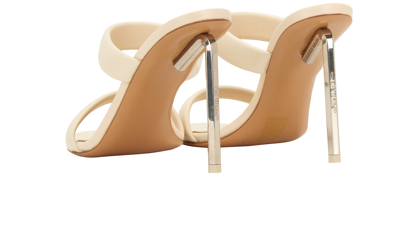 Off-White High Allen Mules, &pound;150, Shoes, White, Leather, Back view