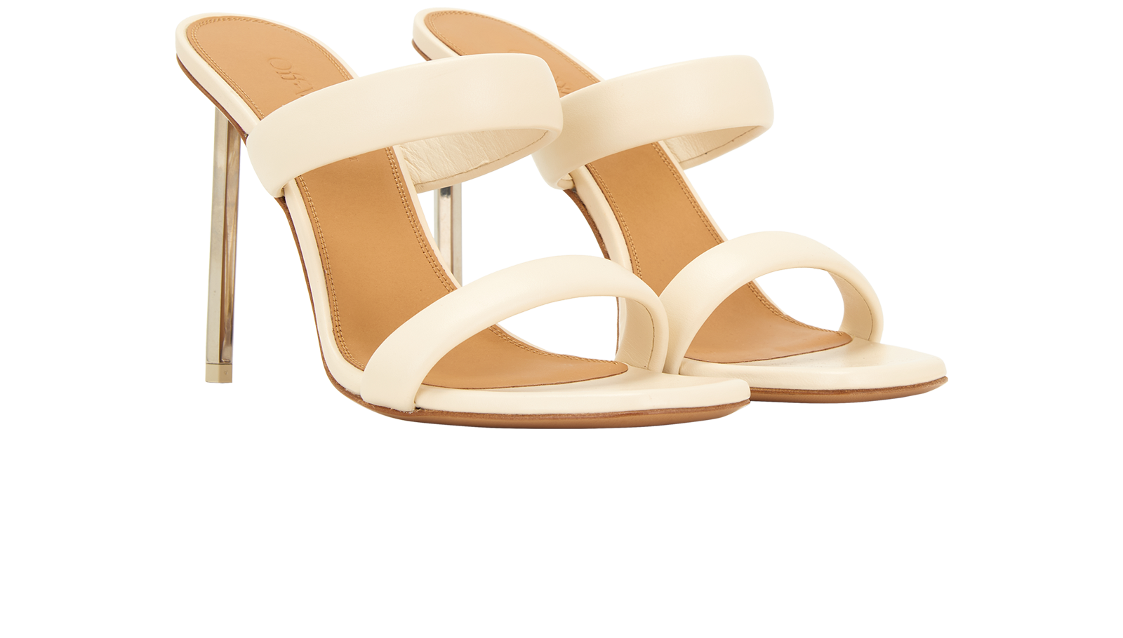 Off-White High Allen Mules, &pound;150, Shoes, White, Leather, Side view