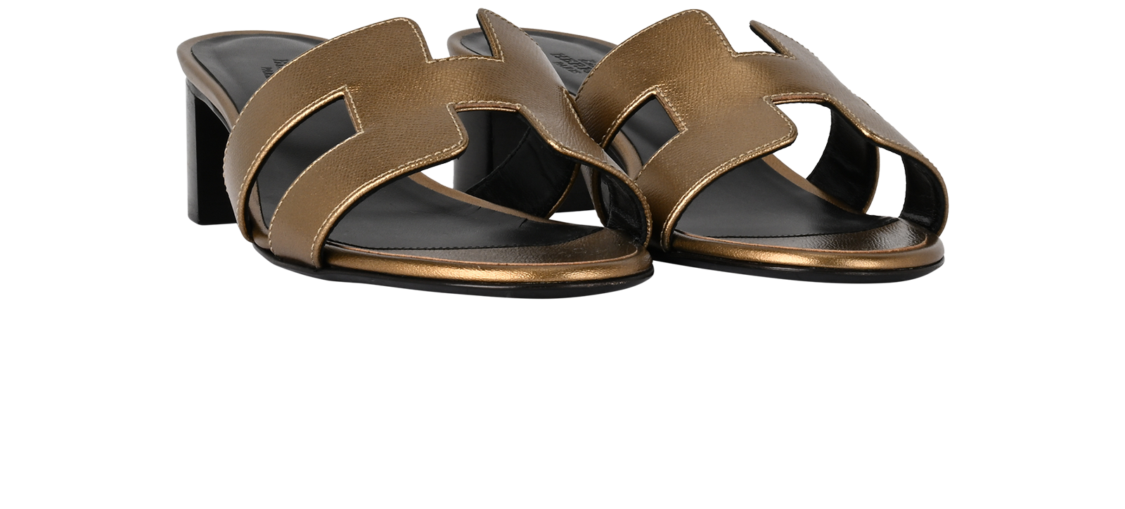 Hermes Oasis Sandals, &pound;495, Shoes, Bronze, Leather, Side view