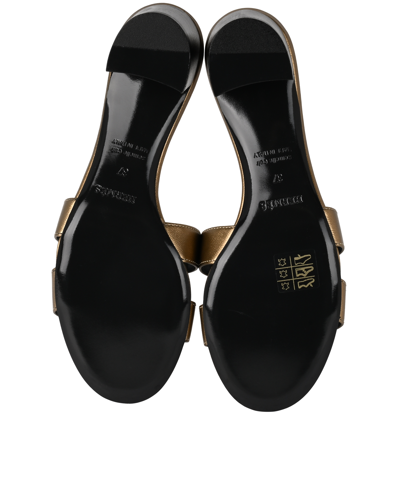 Hermes Oasis Sandals, &pound;495, Shoes, Bronze, Leather, Top view