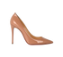 Christian Louboutin Kate 100, £420, Shoes, Nude, Patent Leather, Front view