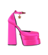 Versace Aevitas Platform Heels, &pound;250, Shoes, Pink, Satin, Front view