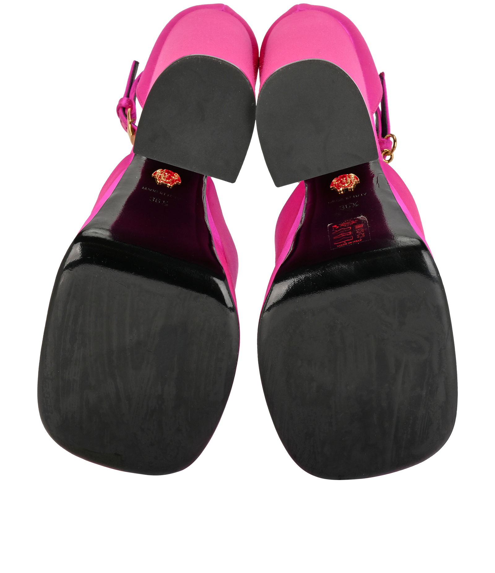 Versace Aevitas Platform Heels, &pound;250, Shoes, Pink, Satin, Top view