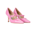 Manolo Blahnik Campari Pumps, &pound;390, Shoes, Pink, Patent Leather, Side view