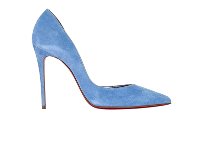 Christian Louboutin Iriza 100, &pound;395, Shoes, Blue, Suede, Front view