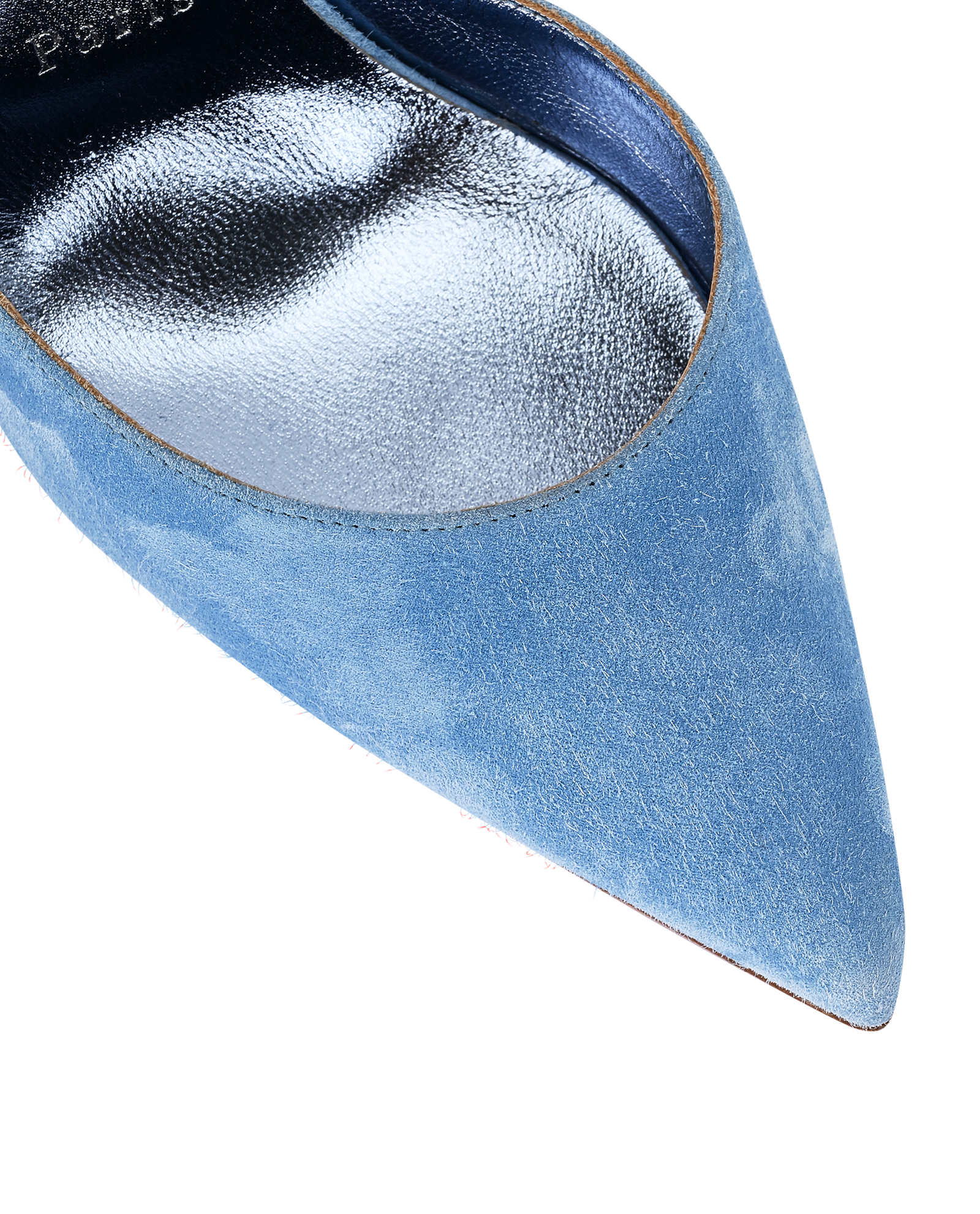 Christian Louboutin Iriza 100, &pound;395, Shoes, Blue, Suede, Other view