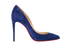 Christian Louboutin Pigalle Follies 100, Suede, Blue, uk3, DB, 2*