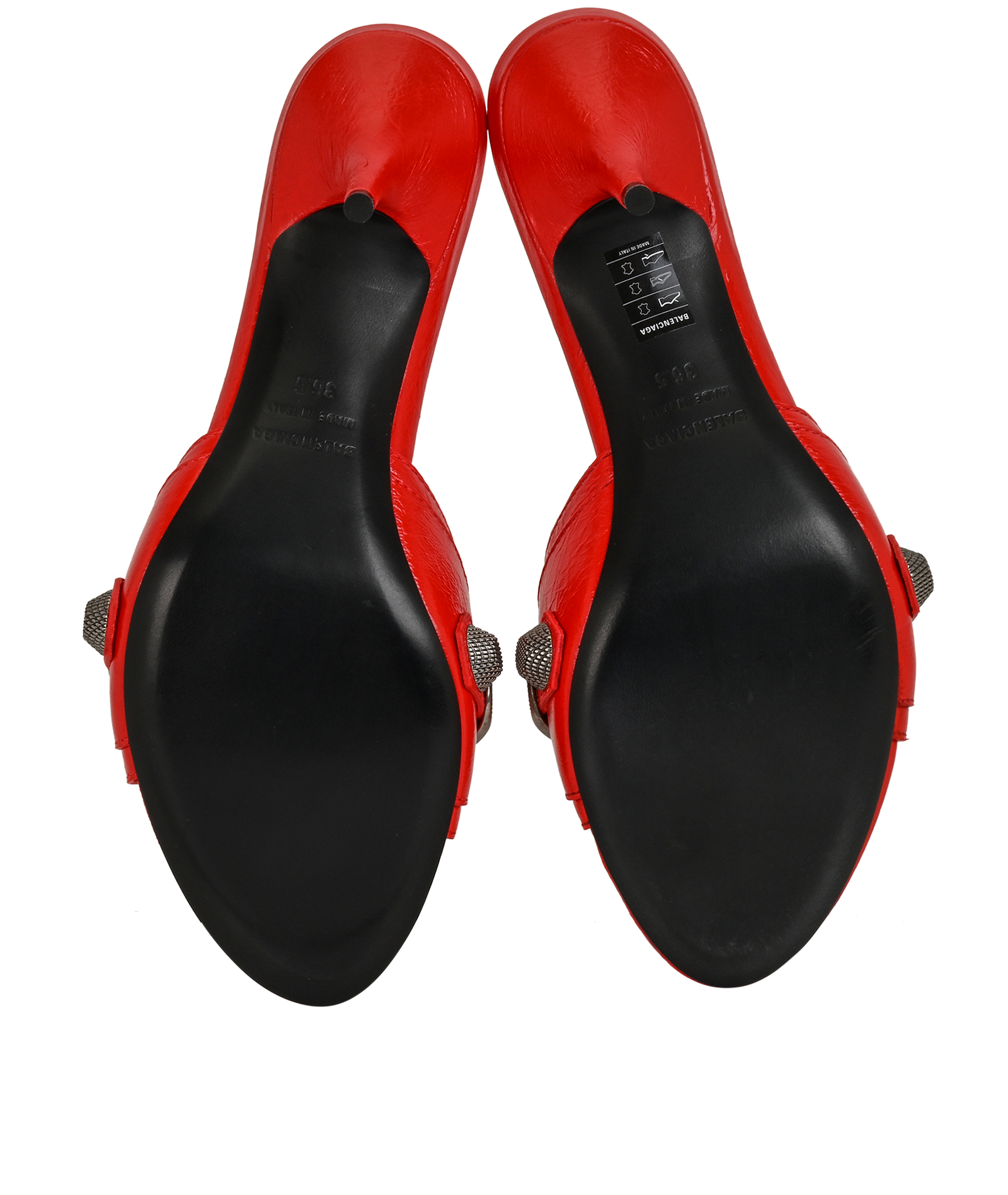 Balenciaga Cagole Sandals, &pound;350, Shoes, Red, Leather, Top view