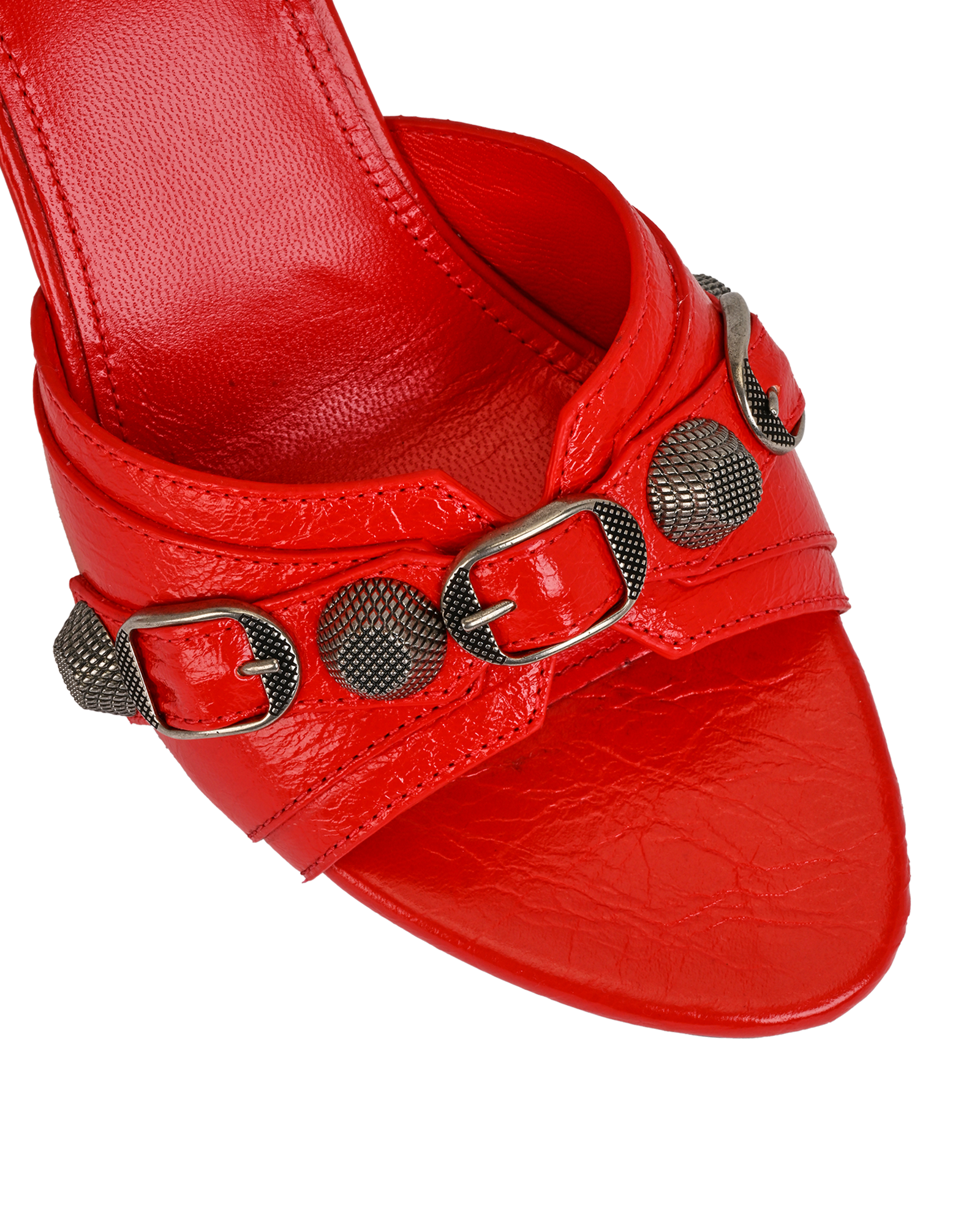 Balenciaga Cagole Sandals, &pound;350, Shoes, Red, Leather, Other view