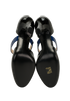Bottega Veneta Mary Jane Pumps, &pound;120, Shoes, Black/Blue, Patent Leather, Top view