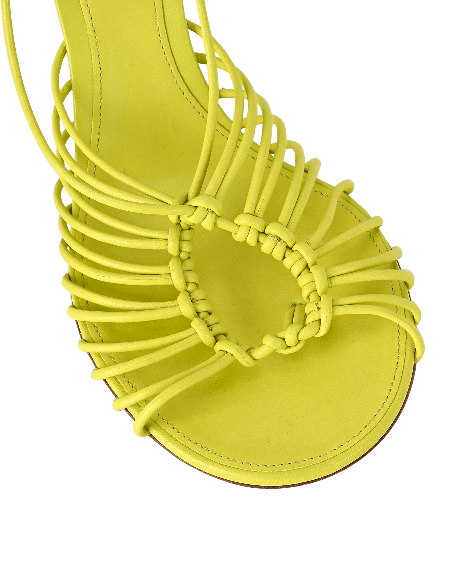 Bottega Veneta Dot Lace Up Sandals, &pound;175, Shoes, Green, Leather, Other view