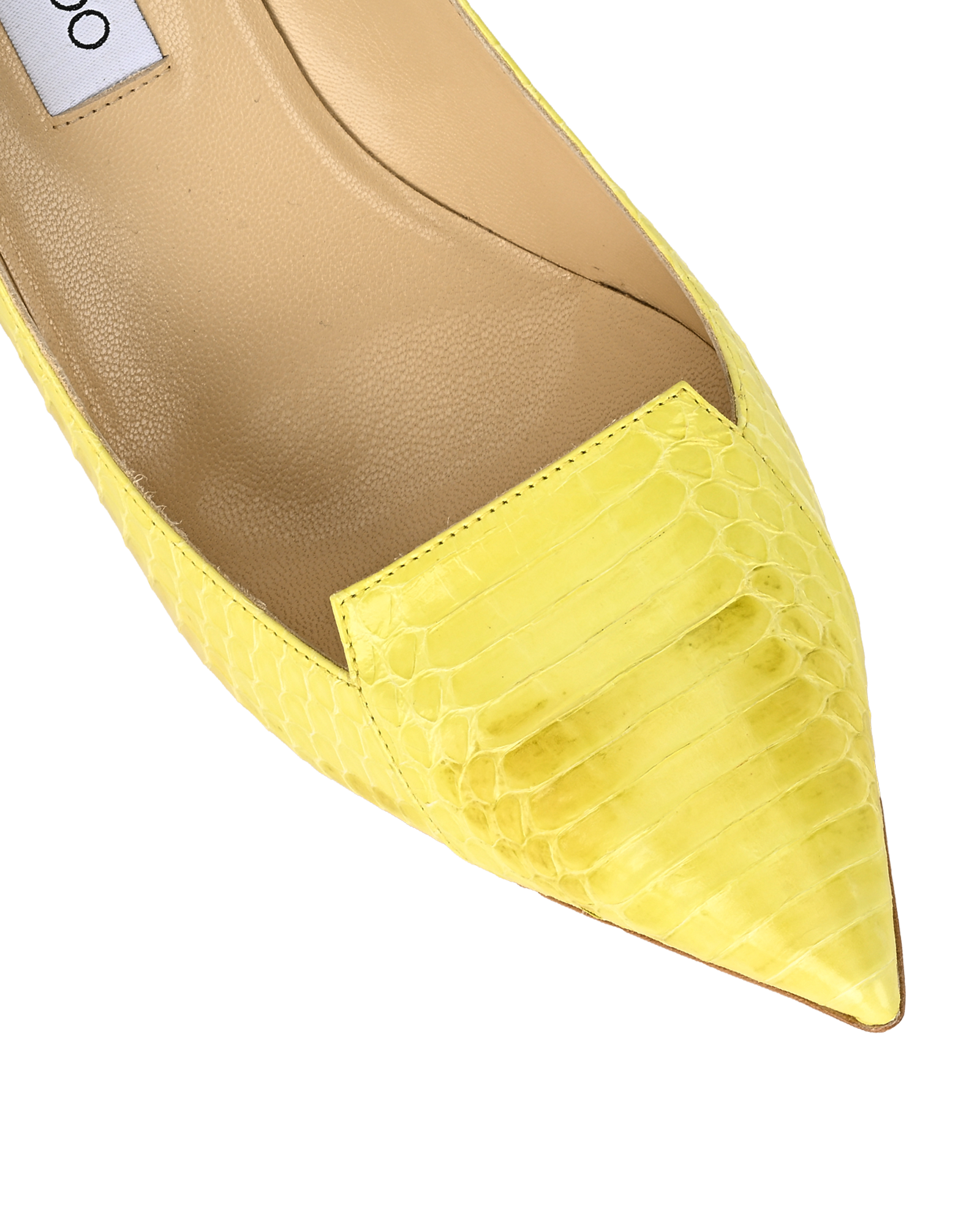 Jimmy Choo Avril Pumps, &pound;280, Shoes, Yellow, Snake, Other view