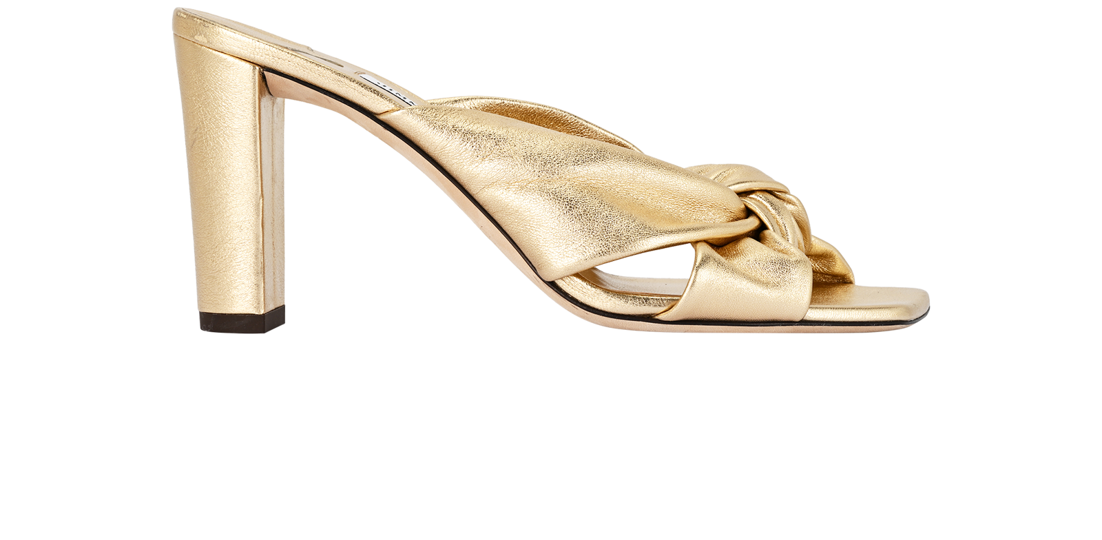 Pre-loved Jimmy Choo Metallic Avenue 85 Mules - £250