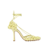 Bottega Veneta Stretched Shell Heels, &pound;295, Shoes, Yellow, Leather, Front view