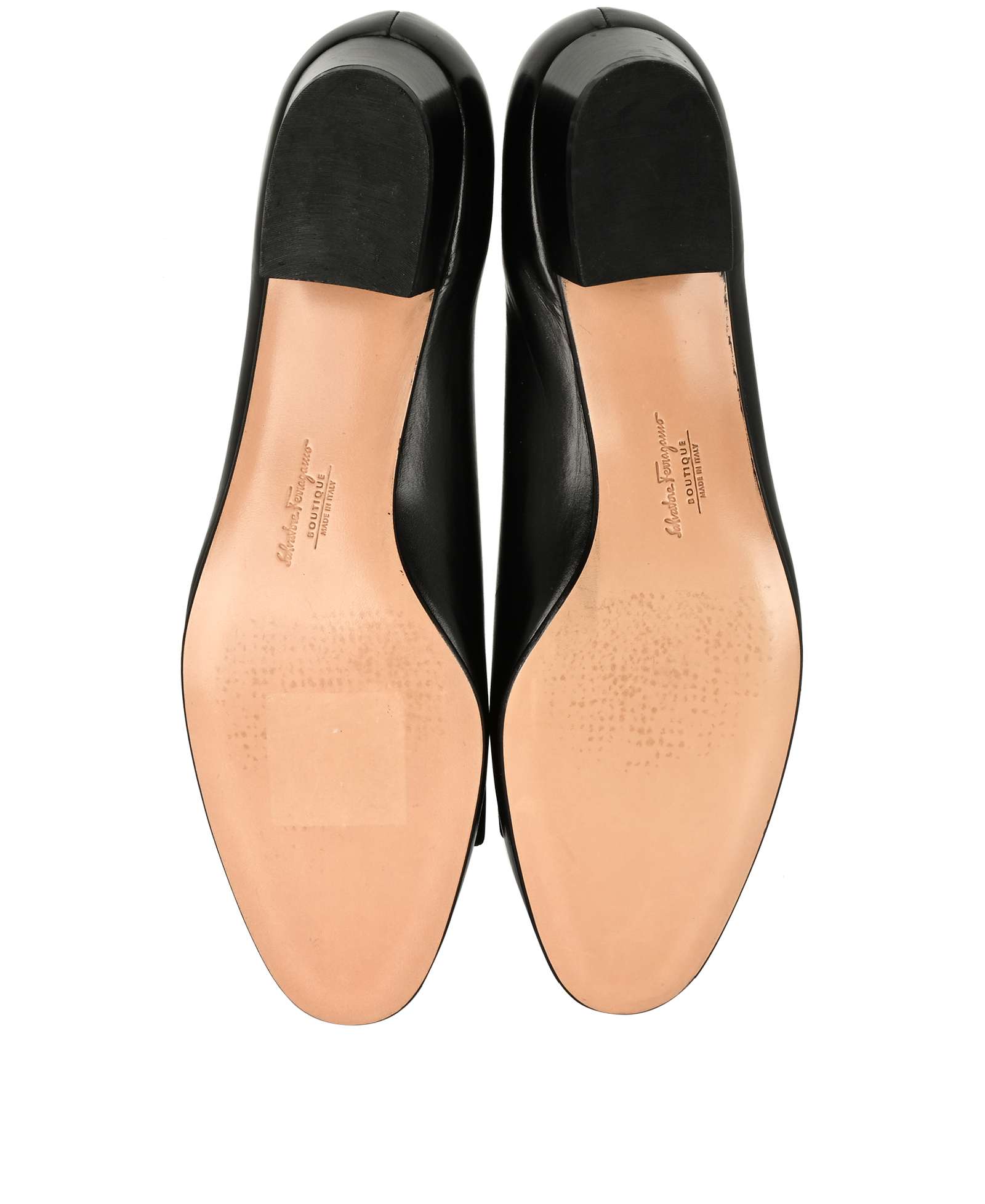 Salvatore Ferragamo Vera Pump Shoes, &pound;180, Shoes, Black, Leather, Top view