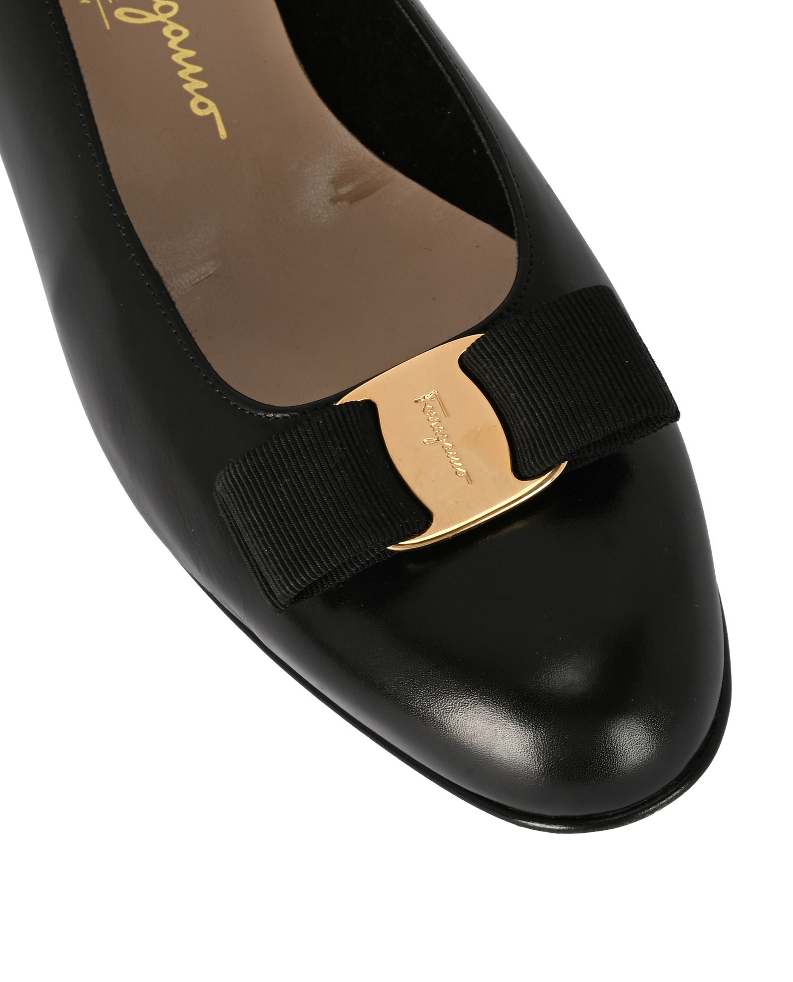 Salvatore Ferragamo Vera Pump Shoes, &pound;180, Shoes, Black, Leather, Other view