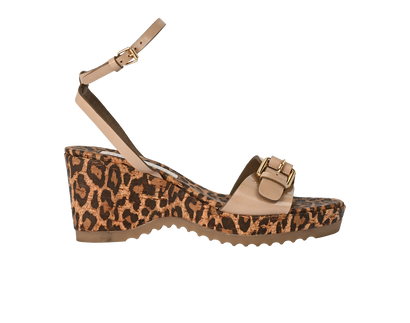 Stella McCartney Linda Platform Sandals, &pound;90, Shoes, Beige, Faux Leather, Front view