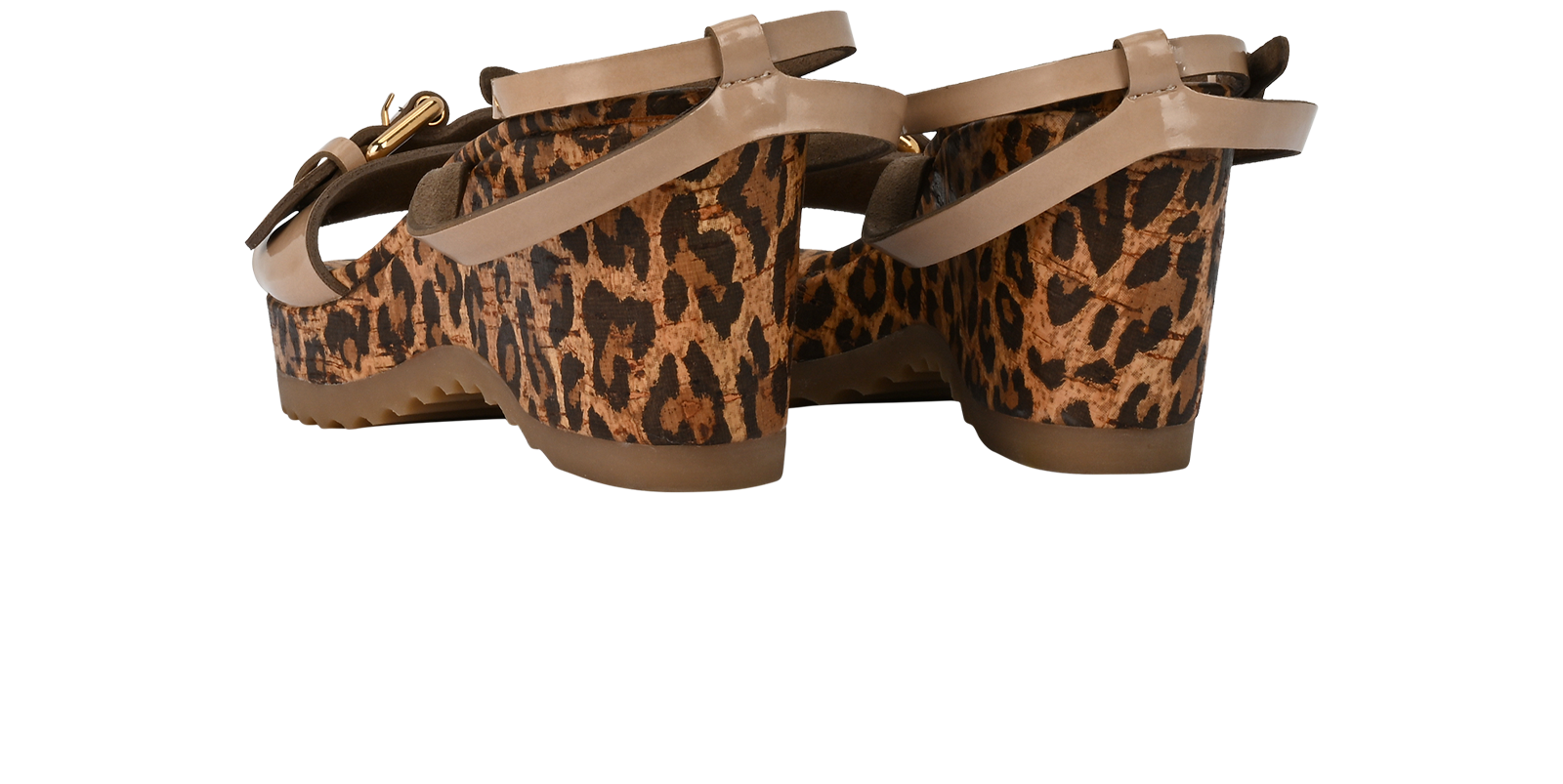 Stella McCartney Linda Platform Sandals, &pound;90, Shoes, Beige, Faux Leather, Back view