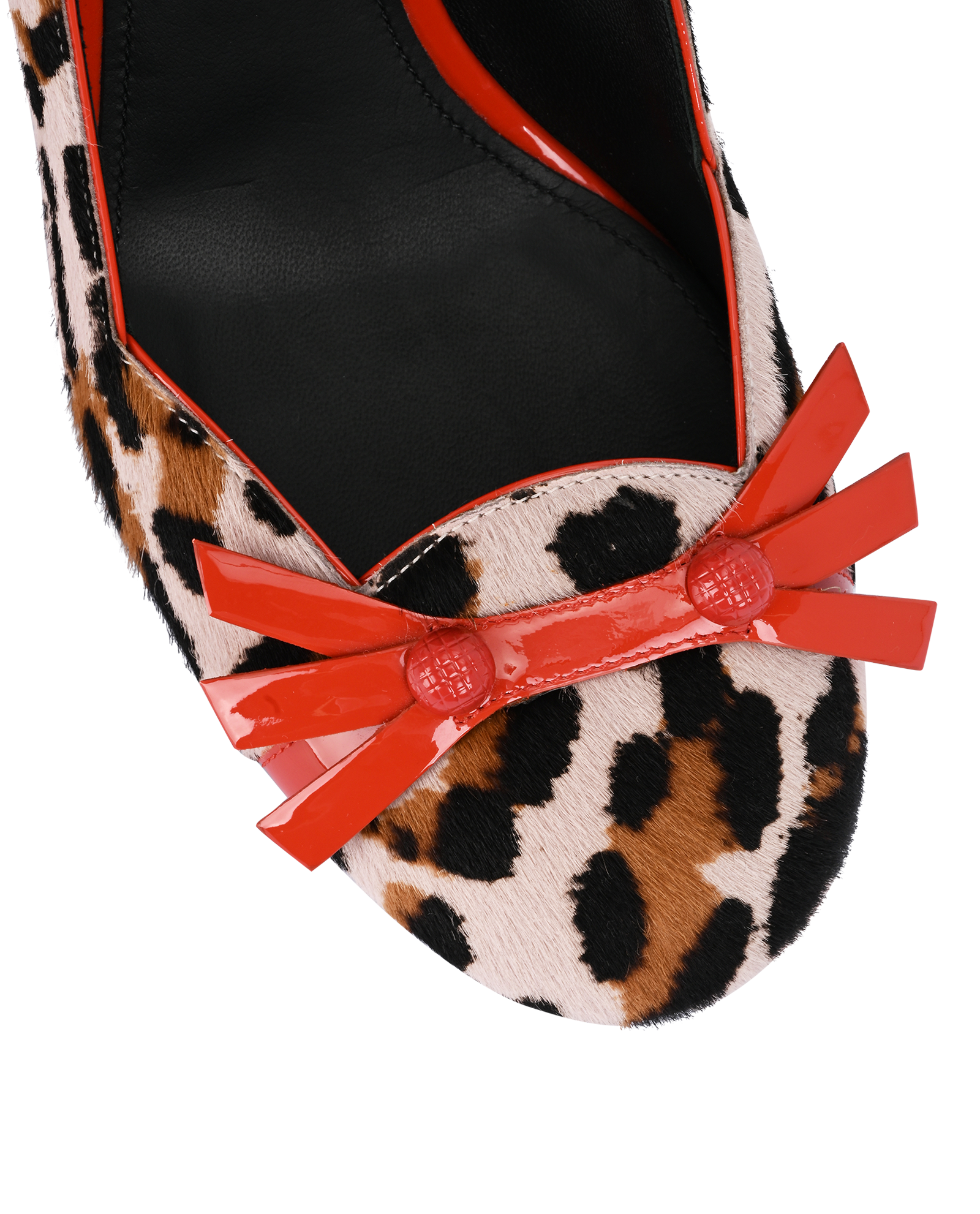 Bottega Veneta Block Heel Slip On, &pound;180, Shoes, Black/Brown/Orange, Leather/Pony / Calfhair, Other view