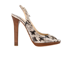 Jimmy Choo Slingback Heels, Elaphe Snake, Grey, UK6, B, 2*