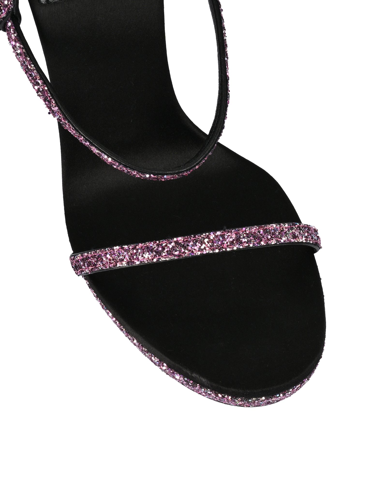 Saint Laurent Glitter Heels, &pound;295, Shoes, Black/Pink, Leather, Other view