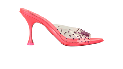 Christian Louboutin Degramule Strass, Leather/PVC, Pink, UK4, DB/B, 3*Chri