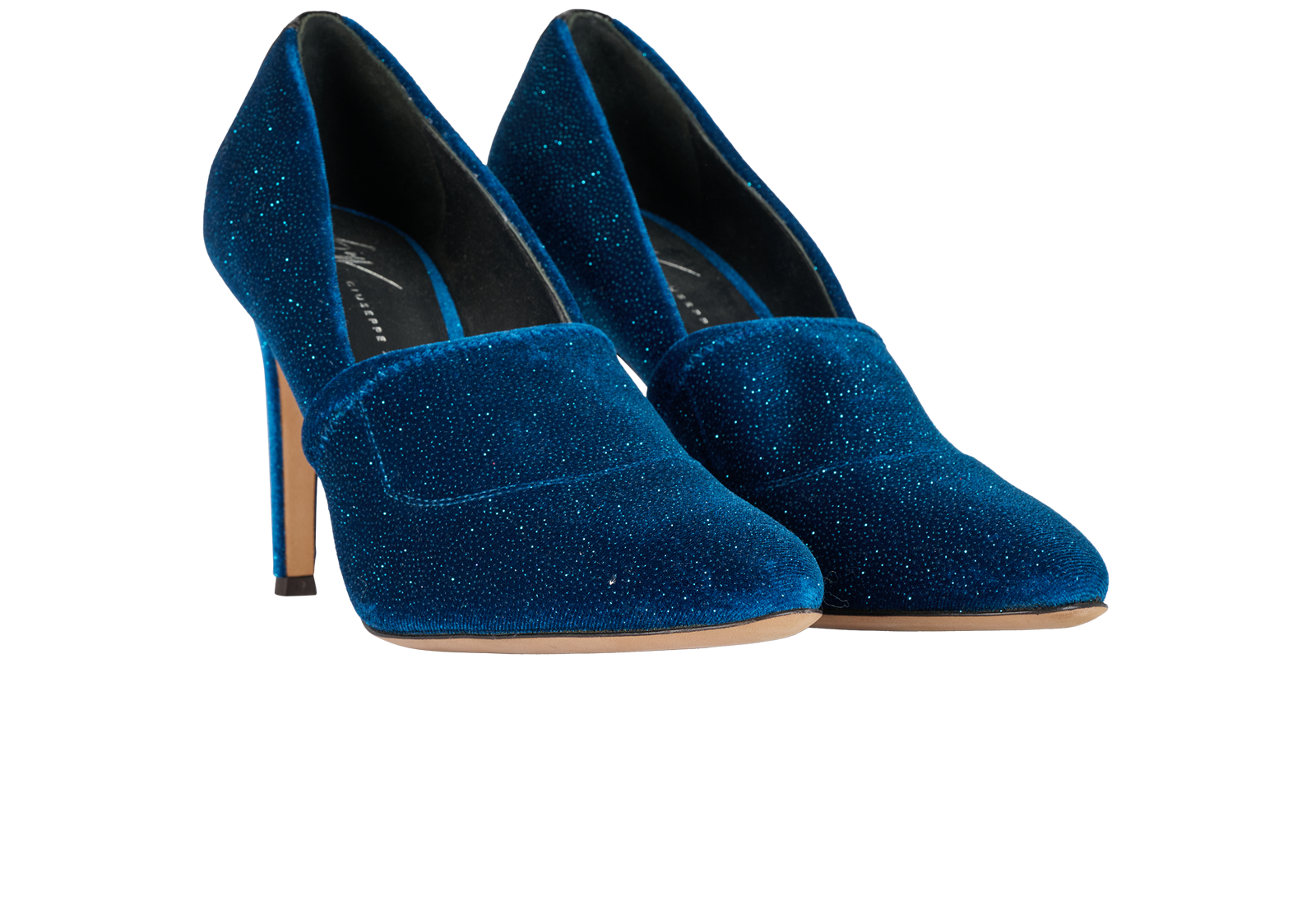 Giuseppe Zanotti Pumps, &pound;120, Shoes, Blue, Velvet, Side view