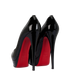 Christian Louboutin Lady Peep Pumps, &pound;320, Shoes, Black, Patent Leather, Back view