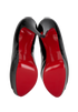 Christian Louboutin Lady Peep Pumps, &pound;320, Shoes, Black, Patent Leather, Top view