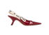 Christian Dior J'Adior Slingback Heels, &pound;450, Shoes, Red, Fabric/Patent Leather, Front view