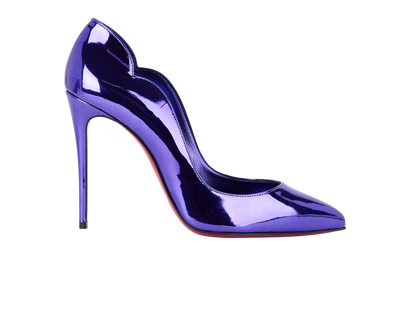 Christian Louboutin Hot Chick Pumps, &pound;495, Shoes, Purple, Patent Leather, Front view