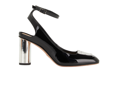 Christian Dior La Parisienne Pumps, &pound;250, Shoes, Black, Patent Leather, Front view