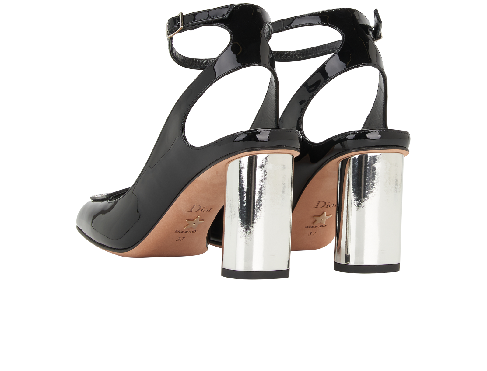 Christian Dior La Parisienne Pumps, &pound;250, Shoes, Black, Patent Leather, Back view
