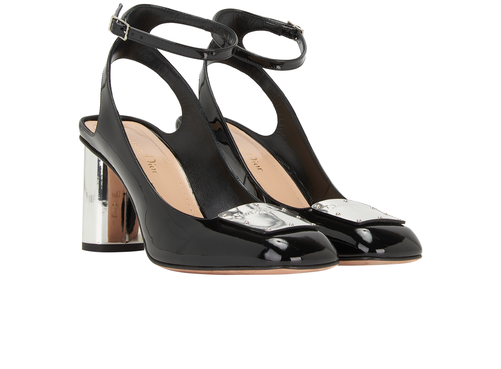 Christian Dior La Parisienne Pumps, &pound;250, Shoes, Black, Patent Leather, Side view