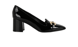 Salvatore Ferragamo Gancini Ornament Pumps, Patent, Black, UK5, DB, 2*