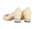 Gucci Crystal G Block Heels, &pound;375, Shoes, Beige, Leather, Back view