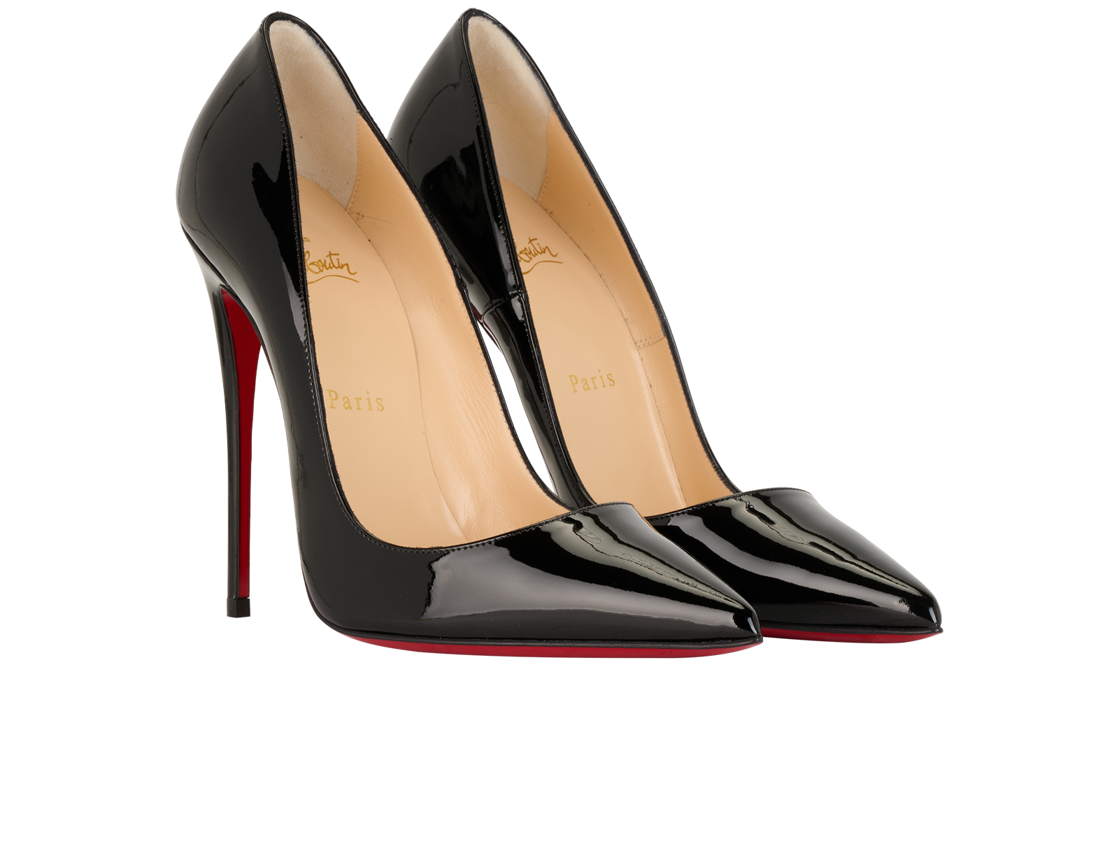 Christian Louboutin So Kate 120, &pound;450, Shoes, Black, Patent Leather, Side view